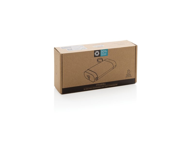 CycleCell 10.000 mAh powerbank met verwijderbare batterij