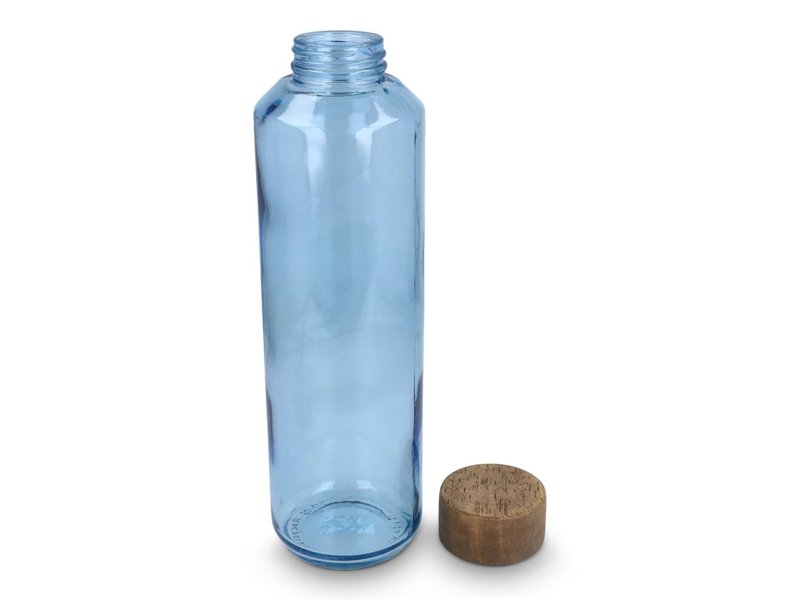 InSideOut Gerecyclede glazen Waterfles ReuuZ met houten dop 650 ml InSideOut Gerecyclede glazen Waterfles ReuuZ met houten dop 650 ml