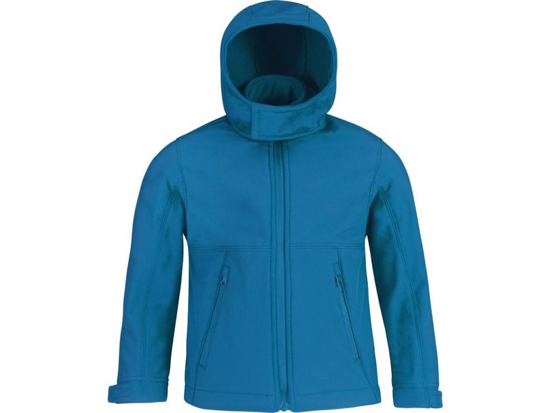 B&C Kids' hooded softshell jacket