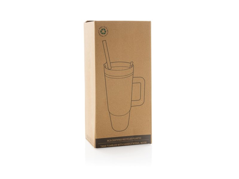 Tana Gerecyclede Plastic Tumbler met Handvat 900 ml - Duurzame Drinkfles | Totziens Promotions Tana Gerecyclede Plastic Tumbler met Handvat 900 ml - Duurzame Drinkfles | Totziens Promotions