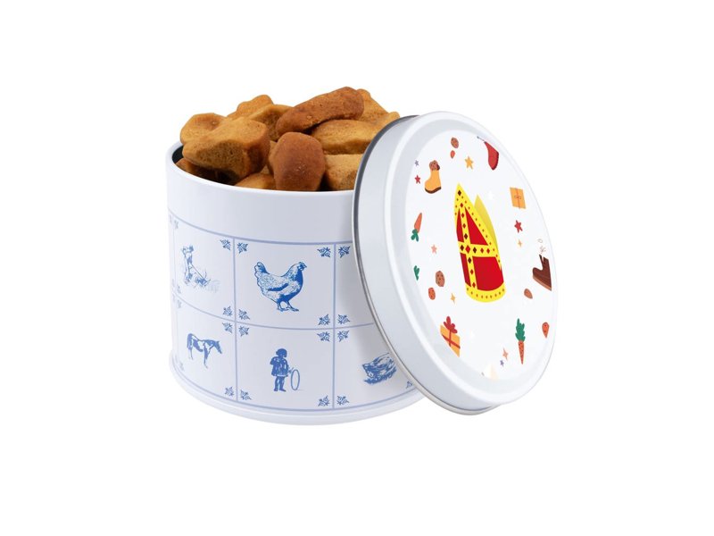 Delftsblauw blik snoep