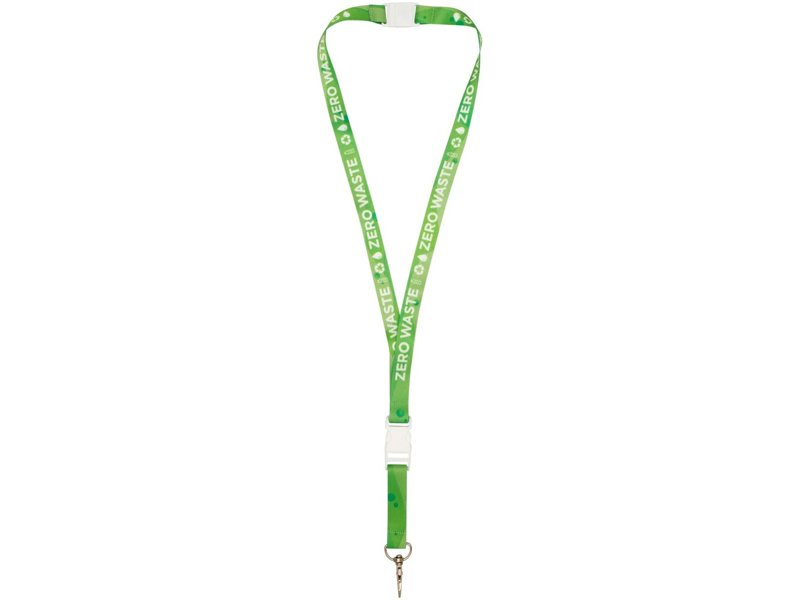 Balta gerecyclede PET lanyard met veiligheidsgesp