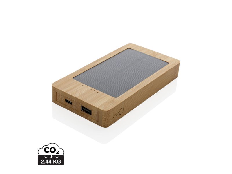 Sunwick 10.000 mAh bamboe solar powerbank Sunwick 10.000 mAh bamboe solar powerbank