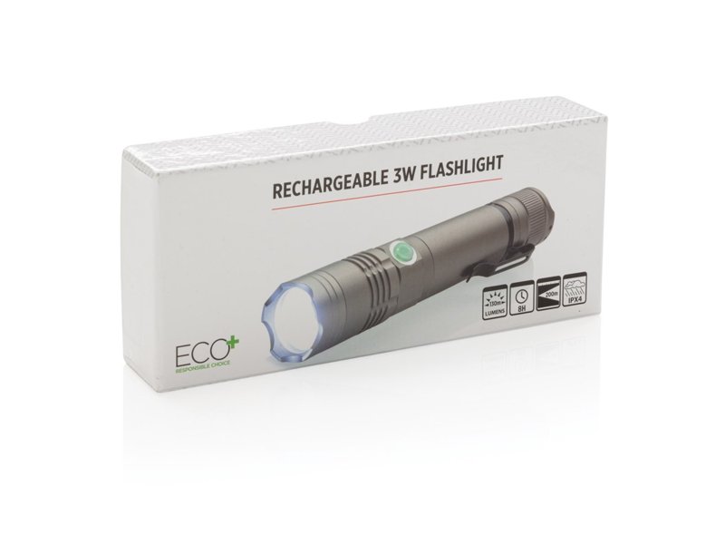 Herlaadbare 3W zaklamp