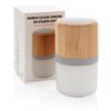 Draadloze bamboe 3W speaker met sfeerlicht Draadloze bamboe 3W speaker met sfeerlicht