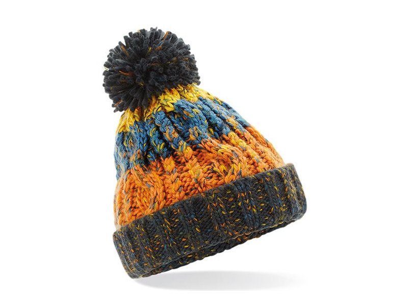 Beechfield - Junior Corkscrew Pom Pom Beanie Beechfield - Junior Corkscrew Pom Pom Beanie