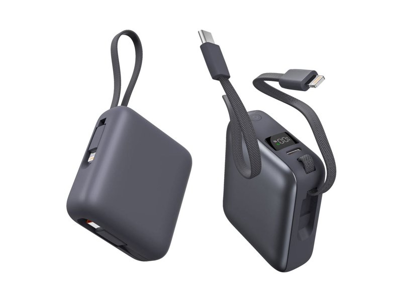 Nova Powerbank 22.5W Power Delivery met ingebouwde kabels 10000 mAh