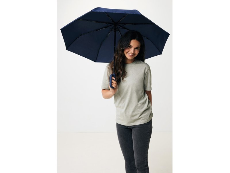 Yara 21" AWARE™ RPET paraplu in unikleur met karabijn hendel