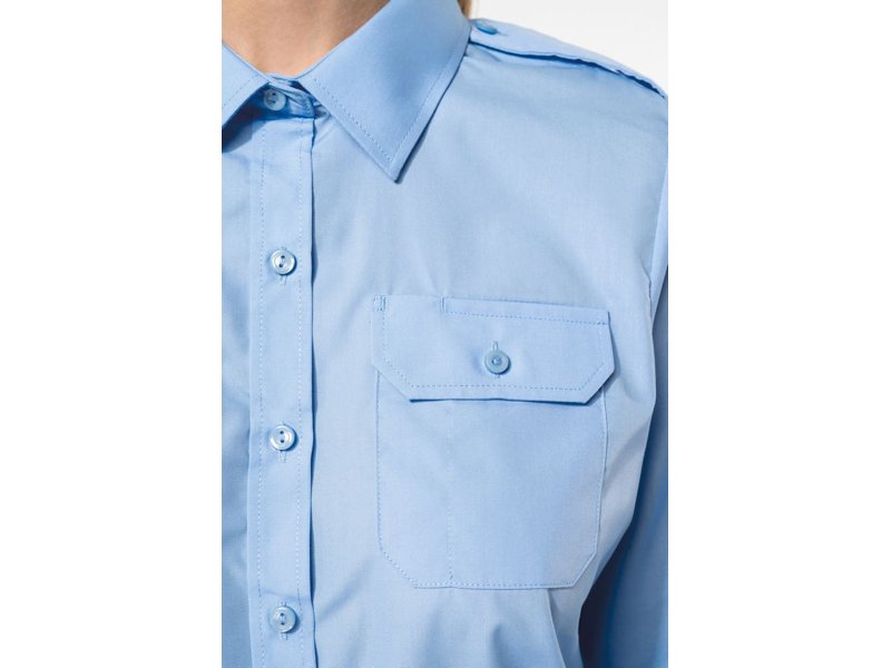 Kariban Damespilootoverhemd lange mouwen