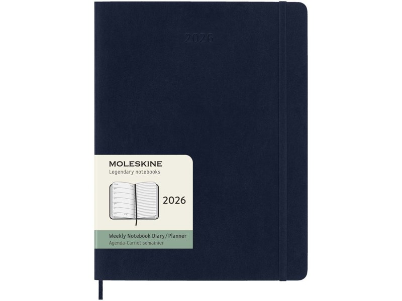 Moleskine 12M week agenda XL met zachte kaft