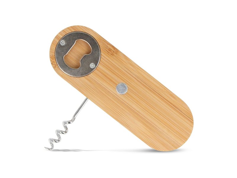 Multifunctionele bamboe flesopener