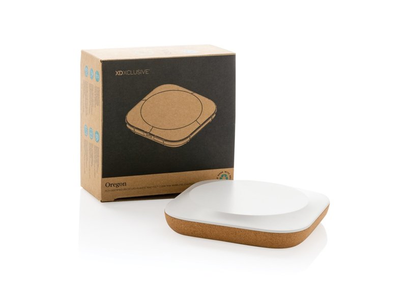 Oregon RCS gerecycled plastic en kurk 10W draadloze lader