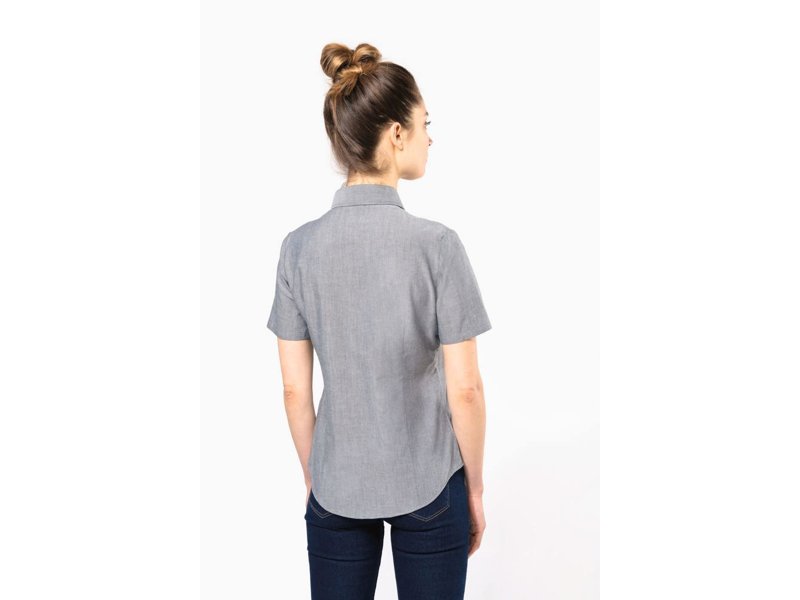 Kariban Dames oxford blouse korte mouwen Kariban Dames oxford blouse korte mouwen