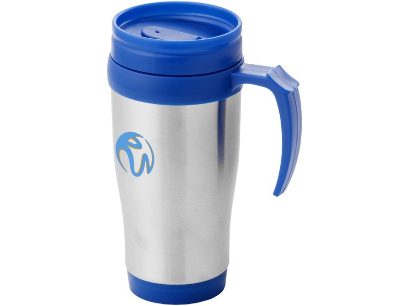 Handige thermosbeker met handvat, snel met eigen logo leverbaar Handige thermosbeker met handvat, snel met eigen logo leverbaar