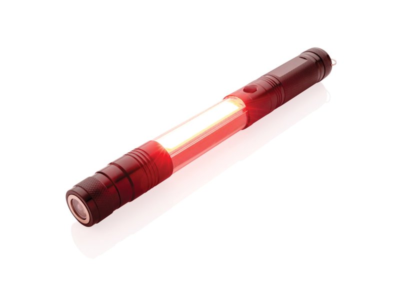 Uitschuifbare zaklamp met COB