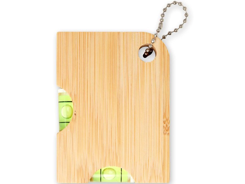 Levo flesopener van bamboe met waterpas 