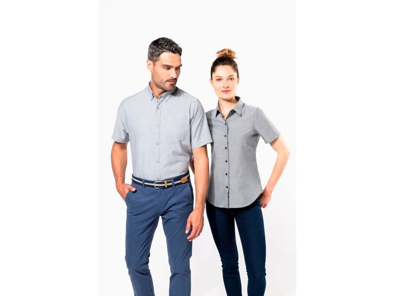 Kariban Dames oxford blouse korte mouwen Kariban Dames oxford blouse korte mouwen