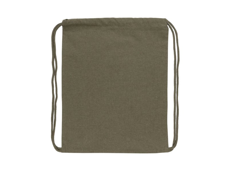 Impact AWARE™ gerecycled katoenen rugzak met trekkoord 145gr
