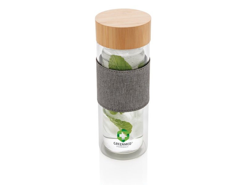 Impact dubbelwandige borosilicaat glazen drinkfles Impact dubbelwandige borosilicaat glazen drinkfles