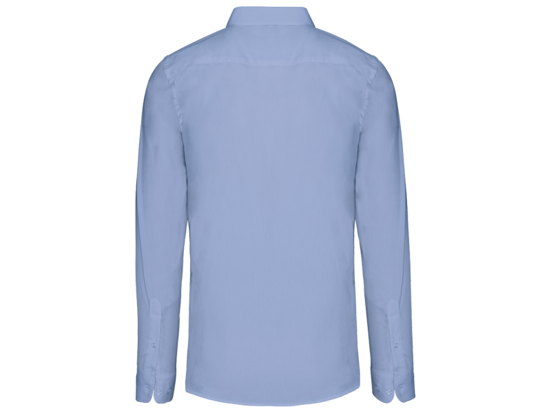Kariban Herenoverhemd in popeline met lange mouwen