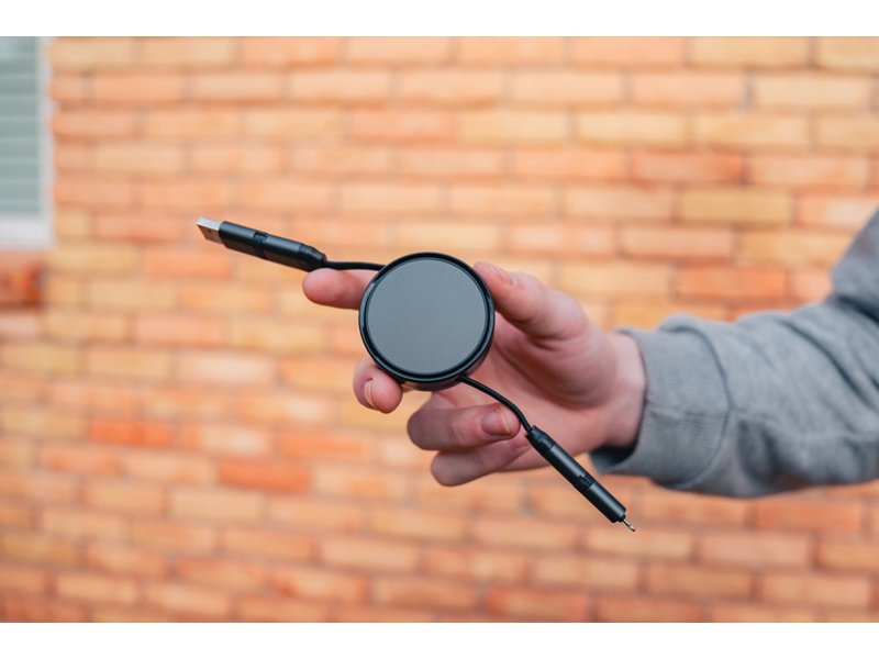 Terra RCS gerecycled aluminium uittrekbare 6-in-1-kabel