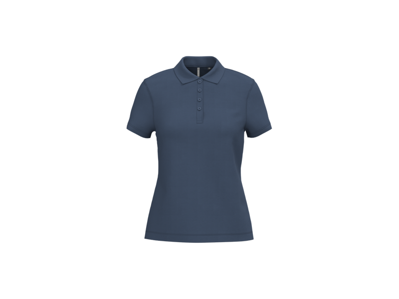 Kariban Piqué-damespolo korte mouwen