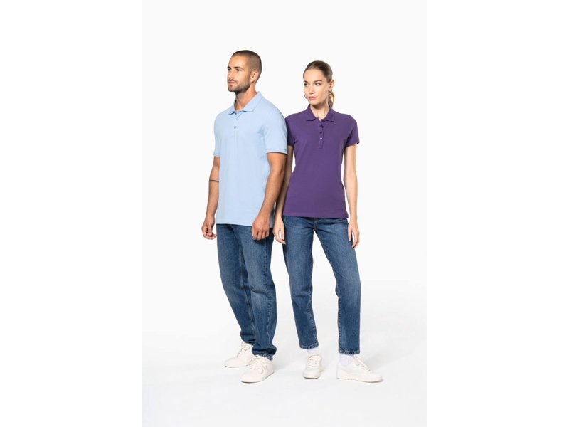 Kariban Piqué-damespolo korte mouwen