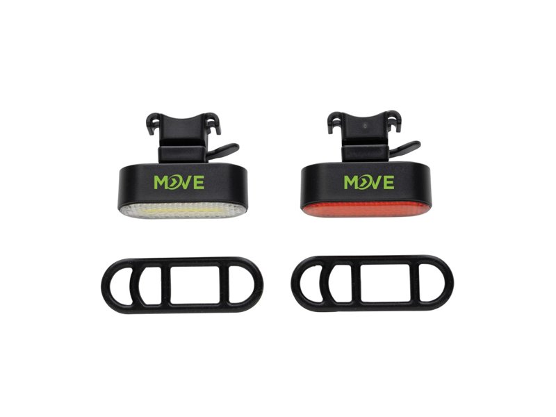 Lumino RCS rplastic USB-oplaadbare fietslamp set