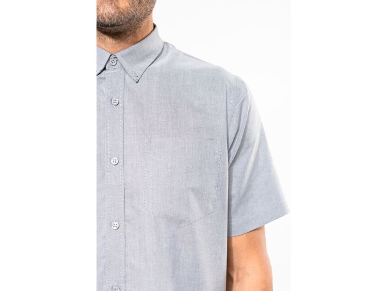 Kariban Heren oxford overhemd korte mouwen