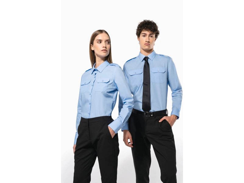 Kariban Herenpilootoverhemd lange mouwen Kariban Herenpilootoverhemd lange mouwen