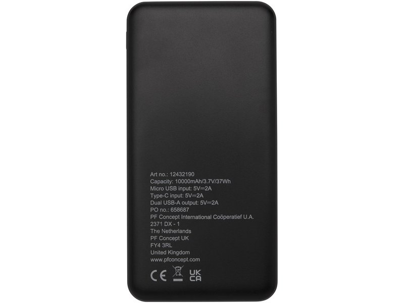 Loop powerbank van 10.000 mAh van gerecycled plastic 