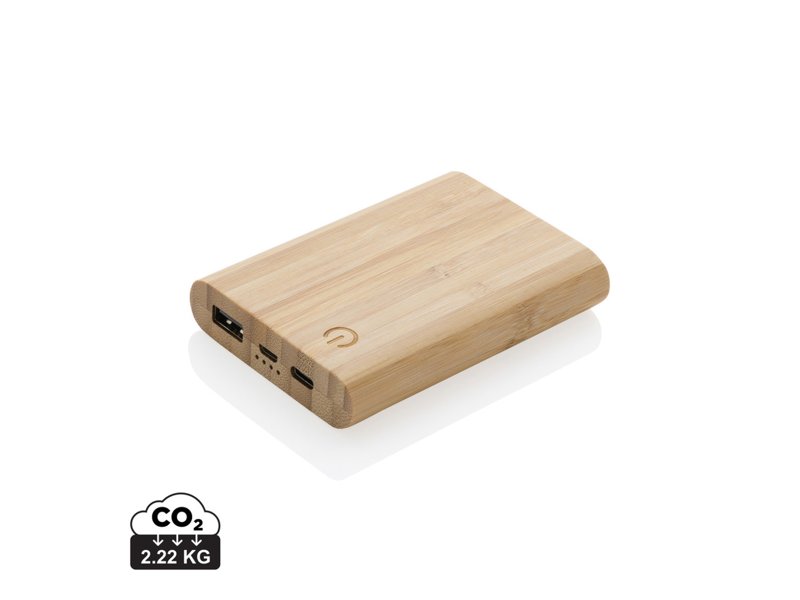Bamboe 5.000 mAh powerbank Bamboe 5.000 mAh powerbank