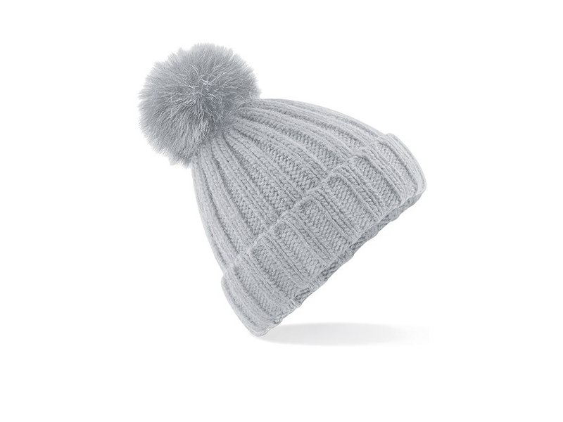 Beechfield - Verbier Faux Fur Pop Pom Chunky Beanie Beechfield - Verbier Faux Fur Pop Pom Chunky Beanie