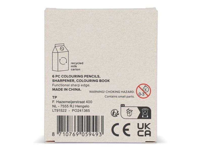 8-delige kleurset in gerecyclede melkpakdoos 8-delige kleurset in gerecyclede melkpakdoos