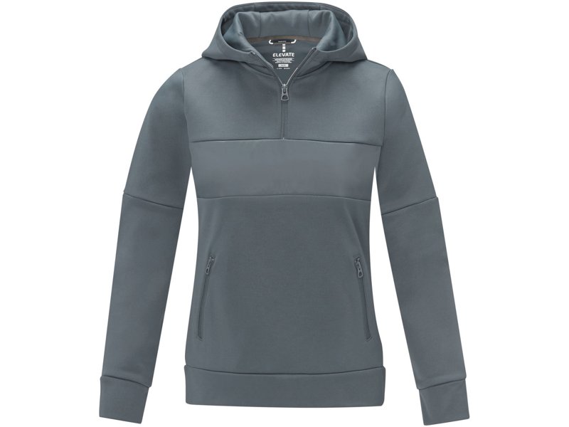 Sayan anorak dames sweater met halve rits en capuchon