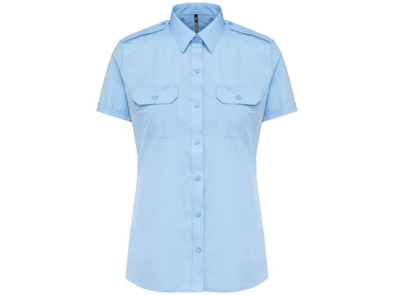 Kariban Damespilootoverhemd korte mouwen
