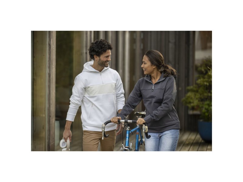 Sayan anorak dames sweater met halve rits en capuchon