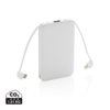 5.000 mAh zakformaat powerbank met geïntegreerde kabels 5.000 mAh zakformaat powerbank met geïntegreerde kabels