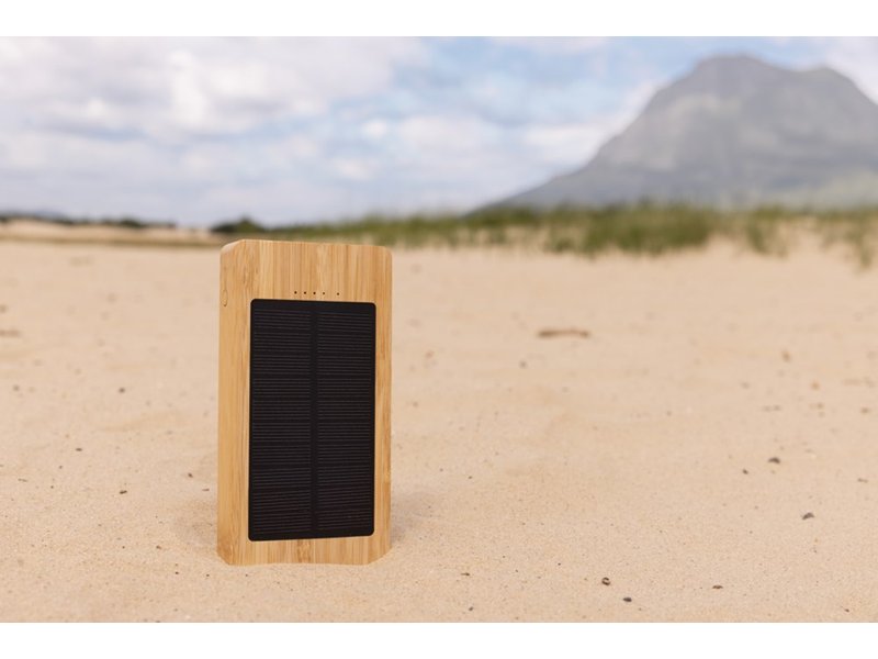 Sunwick 10.000 mAh bamboe solar powerbank
