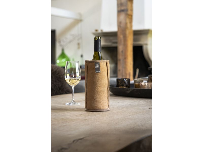 KYWIE Wine Cooler Camel Suede wijnkoeler