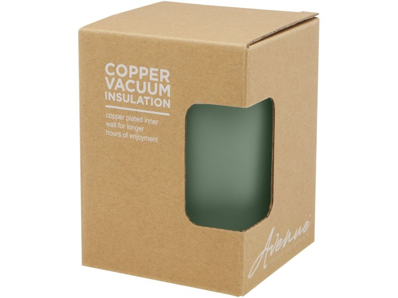 Lagan koperen vacuüm geïsoleerde roestvrijstalen beker van 300 ml met bamboe deksel Lagan koperen vacuüm geïsoleerde roestvrijstalen beker van 300 ml met bamboe deksel