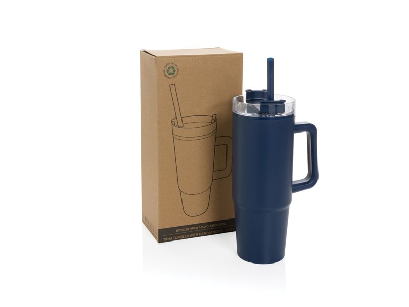 Tana Gerecyclede Plastic Tumbler met Handvat 900 ml - Duurzame Drinkfles | Totziens Promotions Tana Gerecyclede Plastic Tumbler met Handvat 900 ml - Duurzame Drinkfles | Totziens Promotions