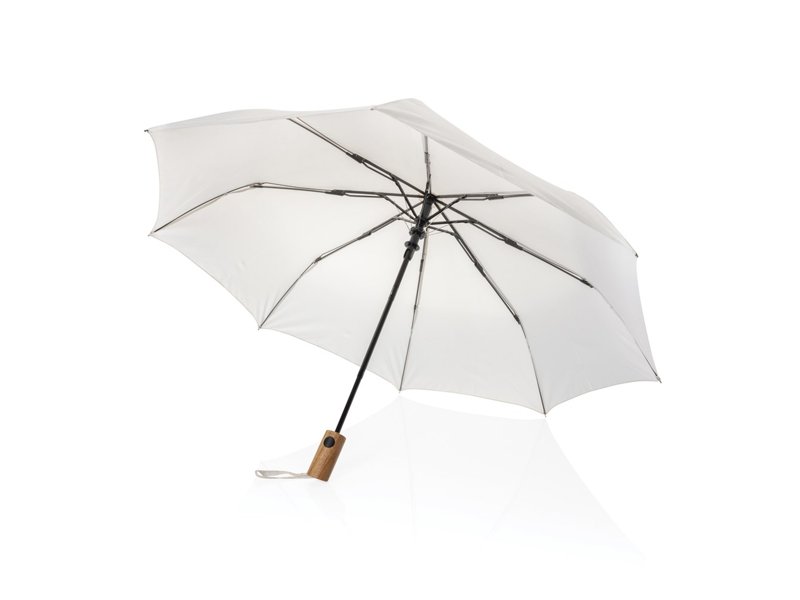 Kaycey 21" AWARE™ RPET Acaciahouten mini auto open paraplu Kaycey 21" AWARE™ RPET Acaciahouten mini auto open paraplu