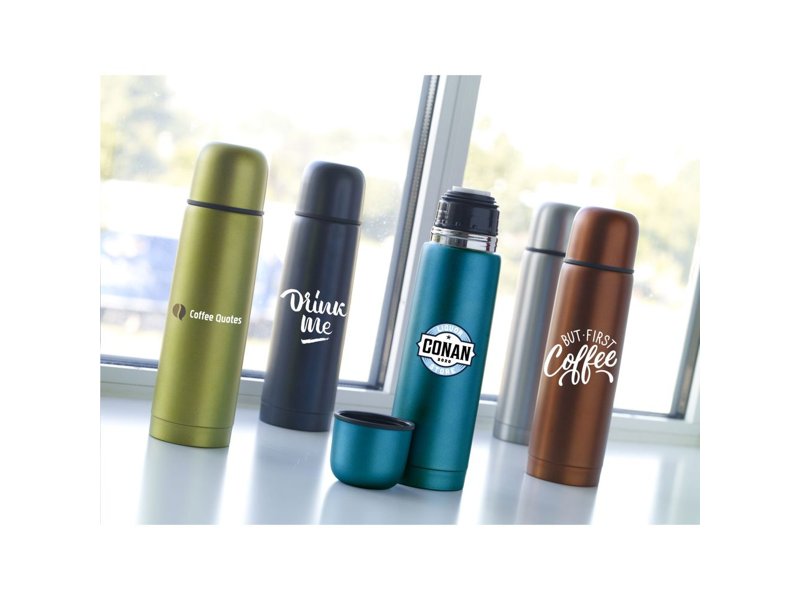 Frosted Bottle RCS Recycled Steel 500 ml thermosfles