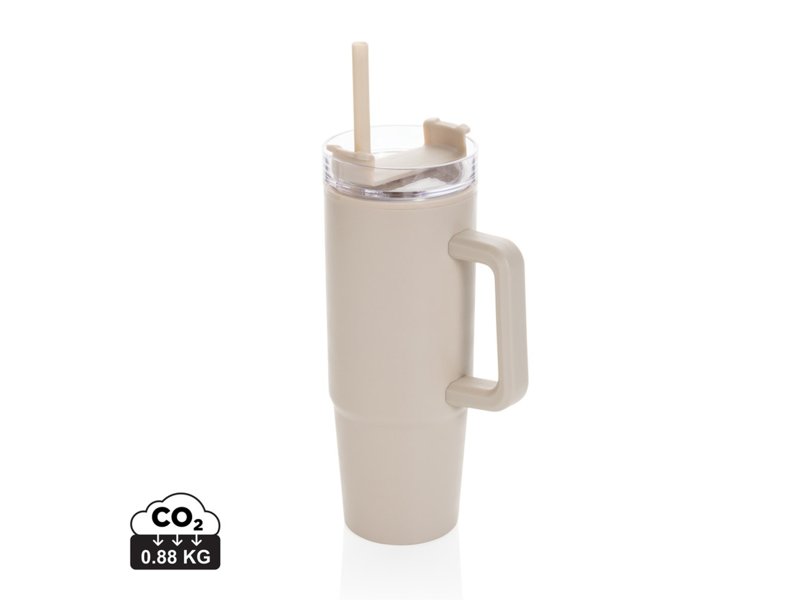 Tana Gerecyclede Plastic Tumbler met Handvat 900 ml - Duurzame Drinkfles | Totziens Promotions Tana Gerecyclede Plastic Tumbler met Handvat 900 ml - Duurzame Drinkfles | Totziens Promotions