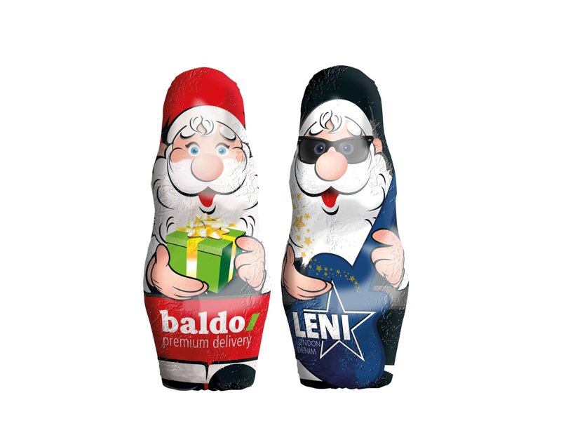 Midi kerstman in folie