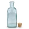 InSideOut Vierkante Gerecycled glas Waterfles ReuuZ met kurkstop 500ml InSideOut Vierkante Gerecycled glas Waterfles ReuuZ met kurkstop 500ml