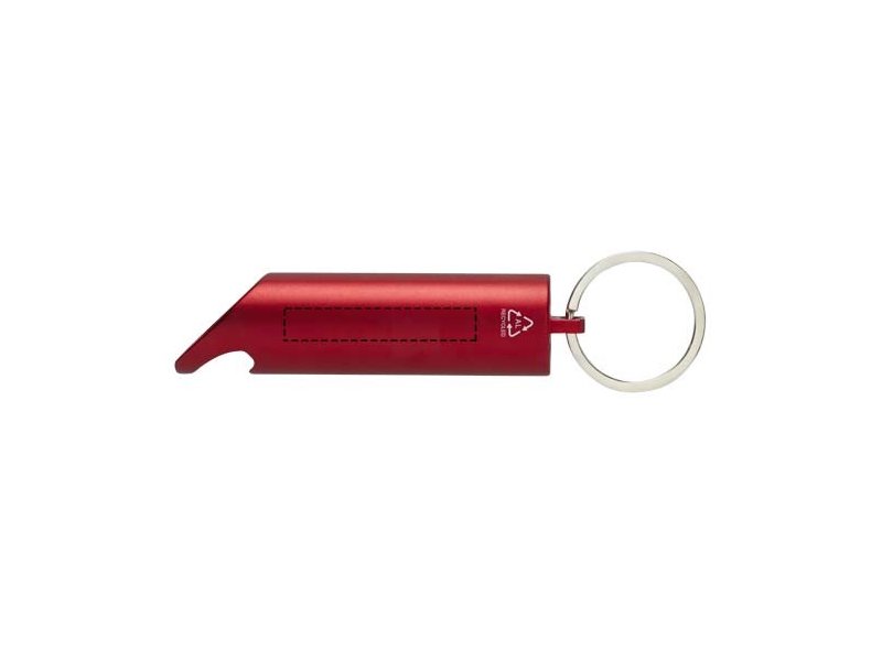 Flare led-lamp en flesopener van gerecycled aluminium met sleutelhanger