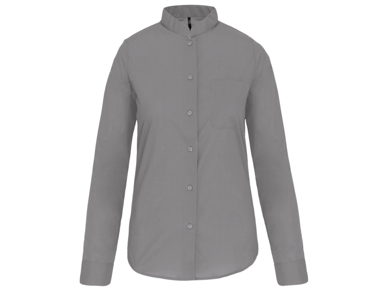 Kariban Damesblouse met "Mao" kraag lange mouwen Kariban Damesblouse met "Mao" kraag lange mouwen