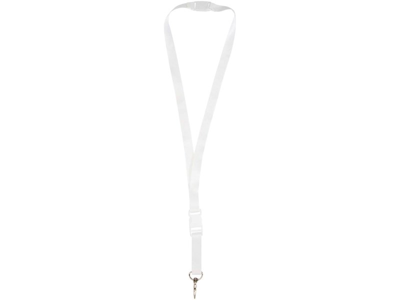Balta gerecyclede PET lanyard met veiligheidsgesp